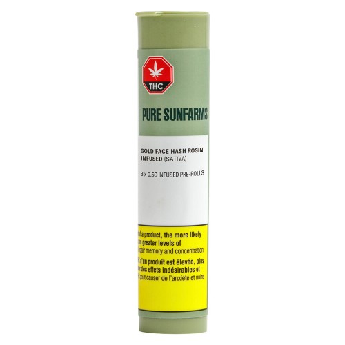 Pure Sunfarms - Gold Face Hash Rosin Infused Pre-Roll