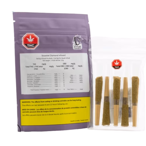 Virtue Cannabis - Strawiwi Diamond Infused Pre-Rolls