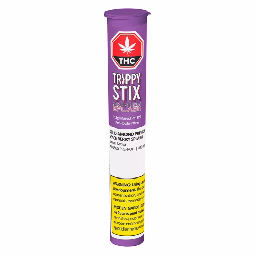 Trippy Sips - Trippy Stix DBL Diamond Pre-Roll - Space Berry Splash