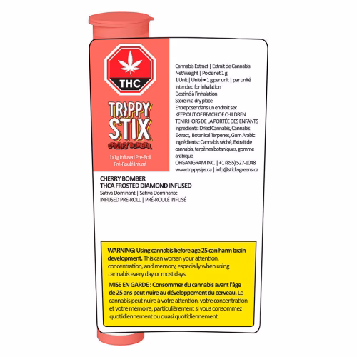 Trippy Sips - Trippy Stix DBL Diamond Pre-Roll - Cherry Bomber