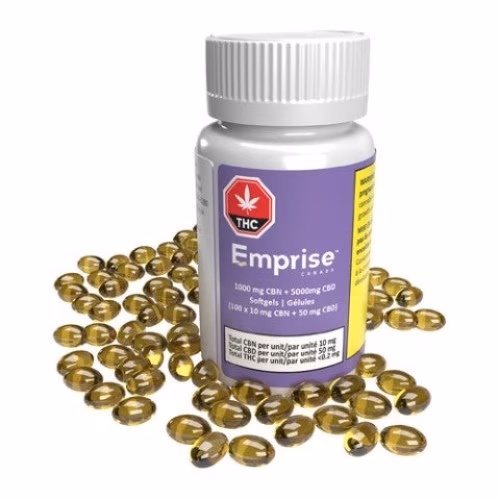 1000 CBN + 5000 CBD Softgels (10 CBN + 50 CBD)
