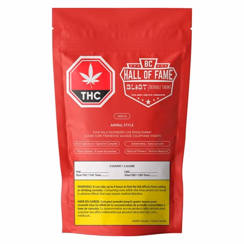 BLAST - Animal Style Sour Wild Raspberry Live Rosin Gummy