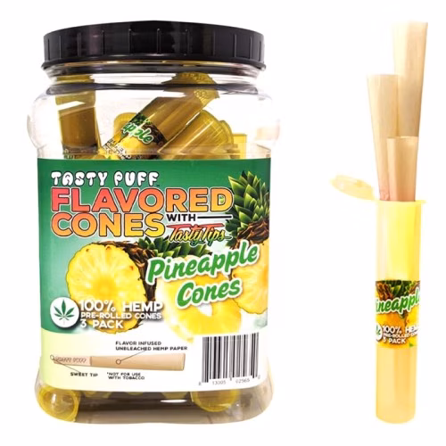 TASTY PUFFS FLAVORED 3 CONES PINEAPPLE