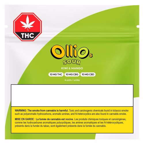 Olli O's - Sour Kiwi & Mango THC/CBG/CBD