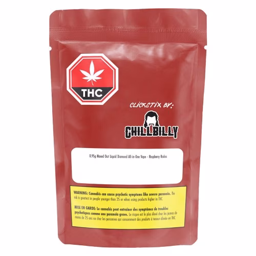 ClickStix by Chillbilly - Maxed Out Liquid Diamond All-in-One Vape - Raspberry Rodeo