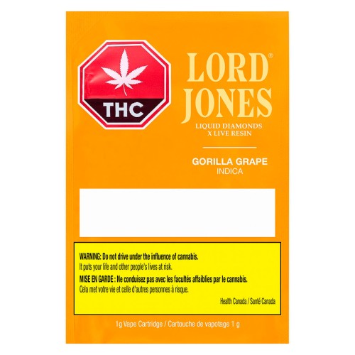 Lord Jones - Gorilla Grape Liquid Diamonds x Live Re 510 Thread Cartridge