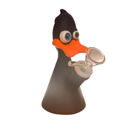 5.7" Daffy Duck Silicone Bong