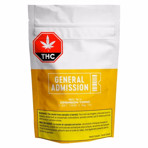 General Admission - Crimson Toro THC Soft Chews (1:0)