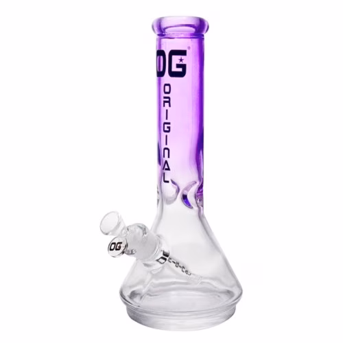 12" 7mm OG Original Colored Tube Beaker Bong