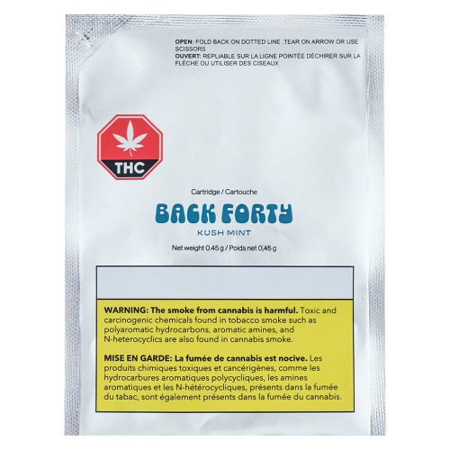 Back Forty - Kush Mint 510 Vape Cartridge