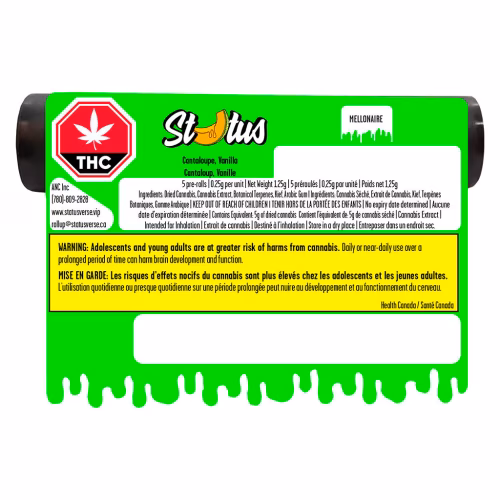 Status - Mellonaire Liquid Diamond Infused Kief Coated Pre-Roll