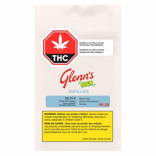 Glenn's - No.18 Distillate Delta 9 - Sour Blue Raspberry