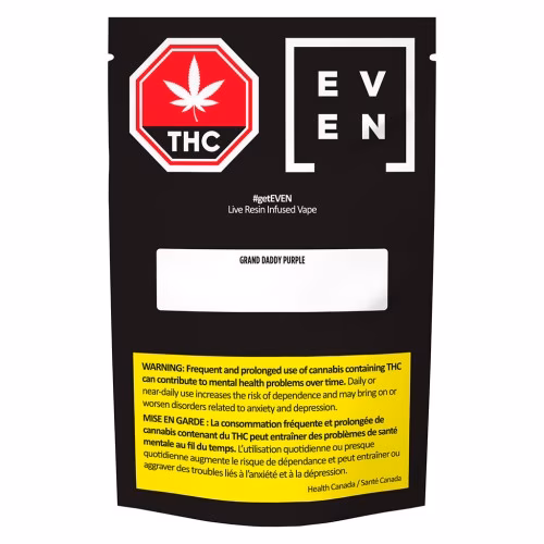 EVEN - Live Resin Infused Grand Daddy Purple 510 Thread Cartridge