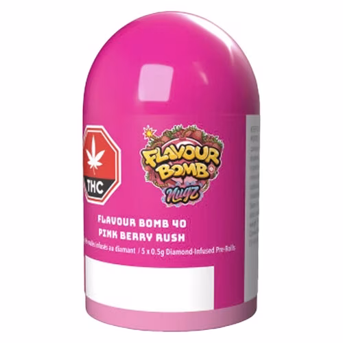Nugz - Flavour Bomb 40 Pink Berry Rush Diamond Infused