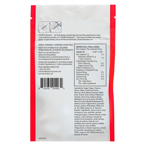 SOURZ by Spinach - SOURZ by Spinach - Strawberry Mango Sativa Soft Chews