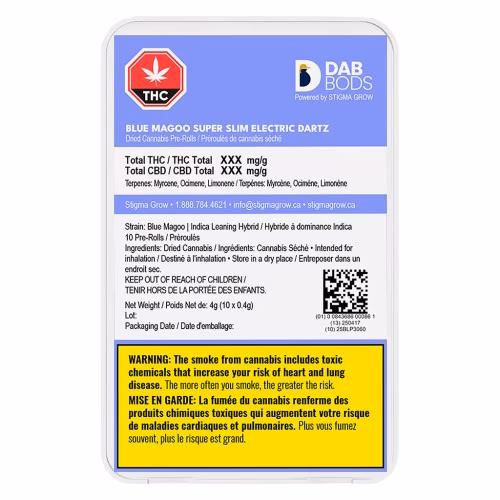 Dab Bods - Blue Magoo Super Slim Electric Dartz Pre-Roll