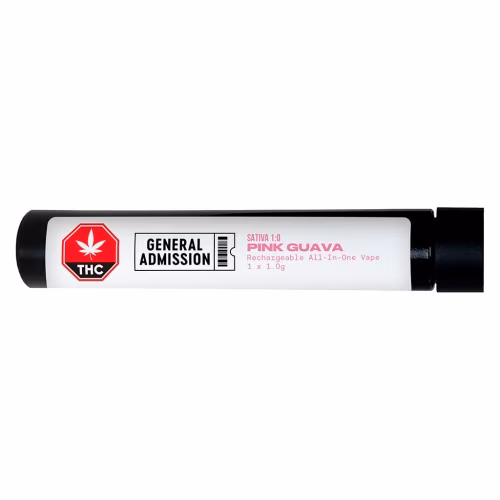 General Admission - Pink Guava Sativa (1:0) Rechargeable All-In-One Vape