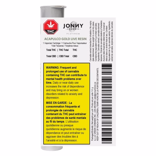 Jonny Chronic - Acapulco Gold Live Resin 510 Thread Cartridge