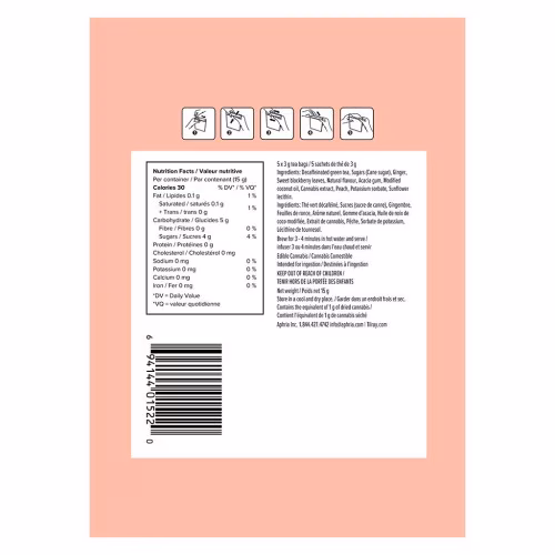 Solei - Decaffeinated Peach Ginger Green Tea