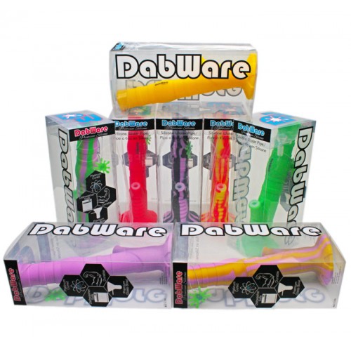 SILICONE BONG DABWARE PLATINUM 14" STRAIGHT SHOOTER 2PC