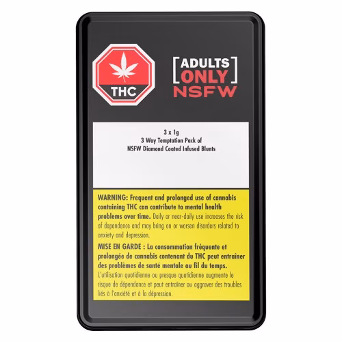 Adults Only - 3-Way Temptation Pack of NSFW Diamond Coated Infused Blunts
