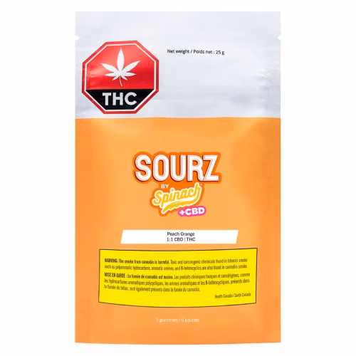 SOURZ by Spinach - Peach Orange 1:1 Soft Chews