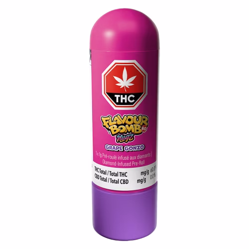 Nugz - Nugz - FLAVOUR BOMB 60 Grape Gonzo Diamond Infused Pre-Roll - 1x1g