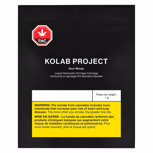 Kolab Project - Kolab Project - Sour Mango Liquid Diamonds 510 Thread Cartridge - Indica - 1g