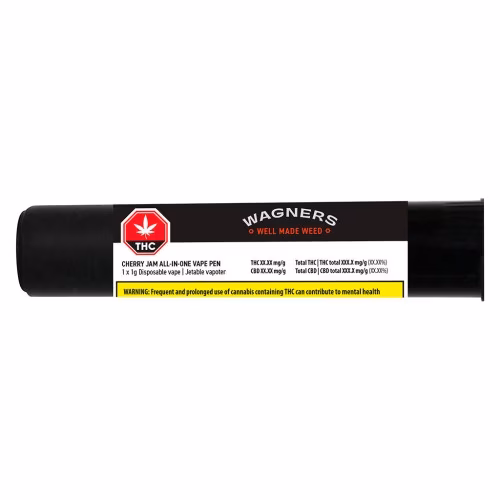 WAGNERS - Cherry Jam AIO Disposable Distillate Vape Pen