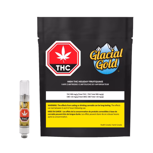 Glacial Gold - High THC Holiday Fruitquake 1g Cartridge