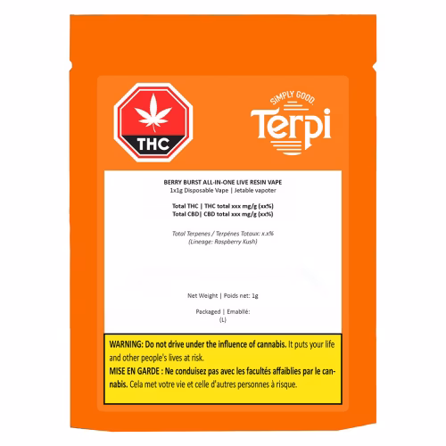 TERPi - Berry Burst All-In-One Live Resin 510 Vape