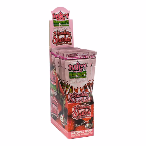 JUICY HEMP WRAPS STRAWBERRY SHERBERT JAM