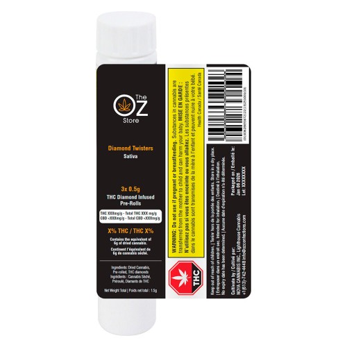 The Oz Store - Diamond Twisters Infused Pre-Roll