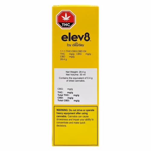 elev8 by DayDay - 1:1:1 THC:CBG:CBD Oil