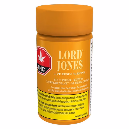 Lord Jones - Sour Diesel x Orange Velvet Live Resin Fusi Infused Pre-Roll