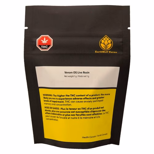 Earthwolf Farms - Venom OG Live Rosin (All Gas OG)