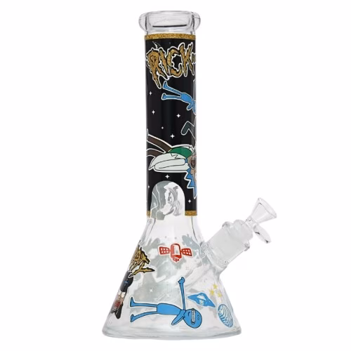 12.5" 7mm Space Doodle Glass Bong