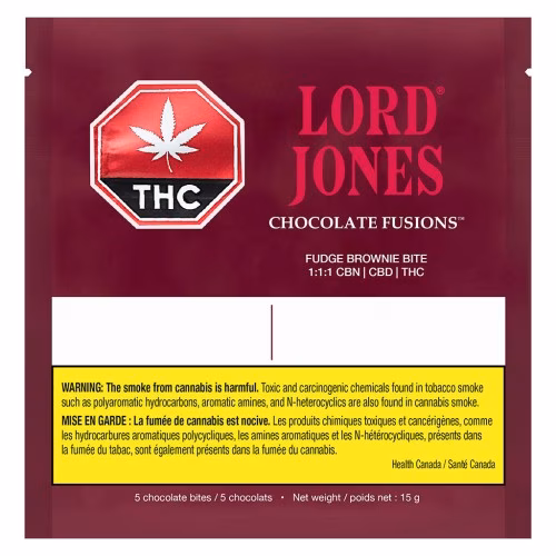 Lord Jones - Chocolate Fusions - Fudge Brownie Bites 1:1:1 CBN:CBD:THC