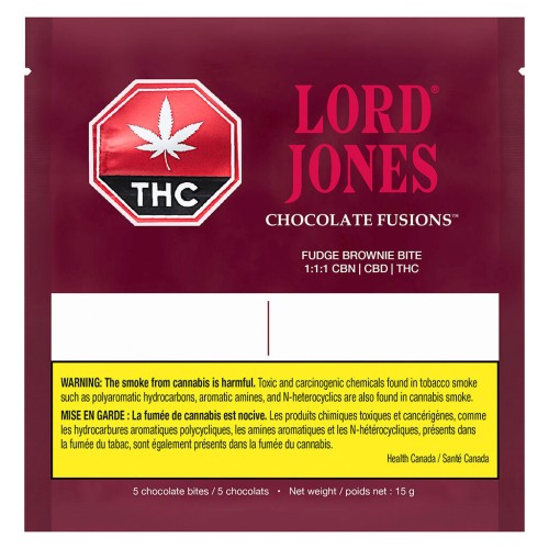 Lord Jones - Chocolate Fusions - Fudge Brownie Bites 1:1:1 CBN:CBD:THC