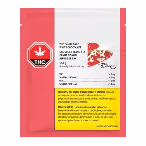 Bhang - THC Candy Cane White Chocolate