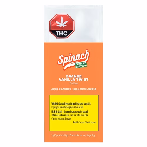 Spinach - Orange Vanilla Twist Liquid Diamonds 510 Thread Cartridge