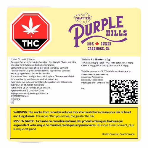 Purple Hills - Gelato 41 Shatter