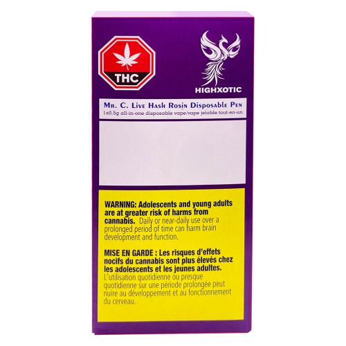 HighXotic - Mr. C. Live Hash Rosin All-in-One Disposable Pen