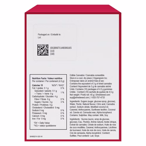 SHRED'EMS - Cherry Cola Max 10 Party Pack Soft Chews