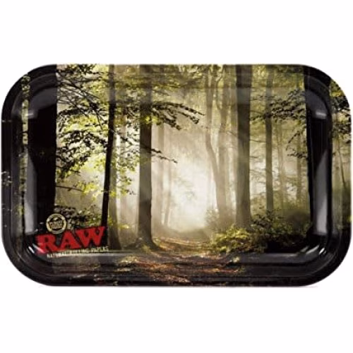 Raw Mini Forest Metal Rolling Tray