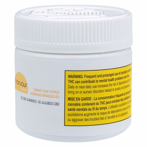 Monjour Bare - Sunny Day Citrus CBD Gummies (Uncoated)