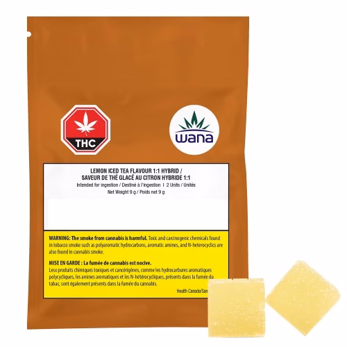 Wana - Lemon Iced Tea Flavour 1:1 Hybrid Gummies