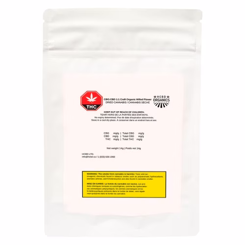 HCBD - CBG:CBD 1:1 Craft Organic Milled Flower