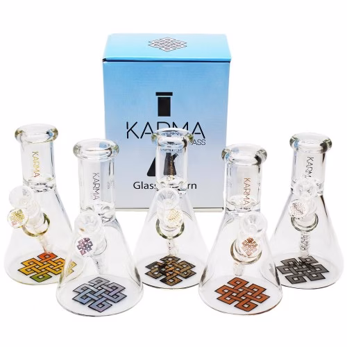 GOOD KARMA 7" MINI BEAKER GOLD