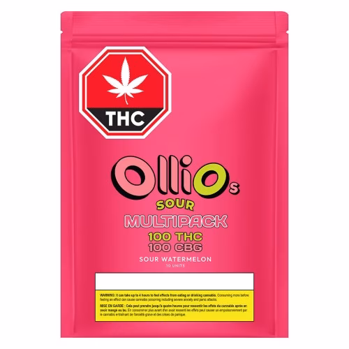 Olli O's - 100 CBG 100 THC Multipack Sour Watermelon (Multi-pack of 10)